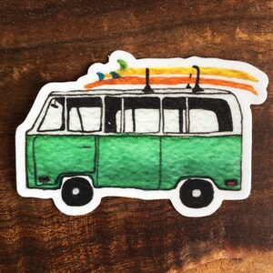 Surf Van Vinyl Sticker
