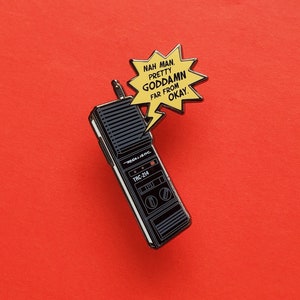 Far From Okay Walkie Enamel Pin
