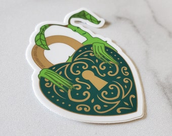 Magical Plant Creature Lock Vinyl Sticker