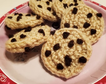 Crochet Catnip Chocolate Chip Cookies, catnip toy, catnip cooky toy, cat nip toys, cat toys, crochet toys, pet toys, Gifts for pets