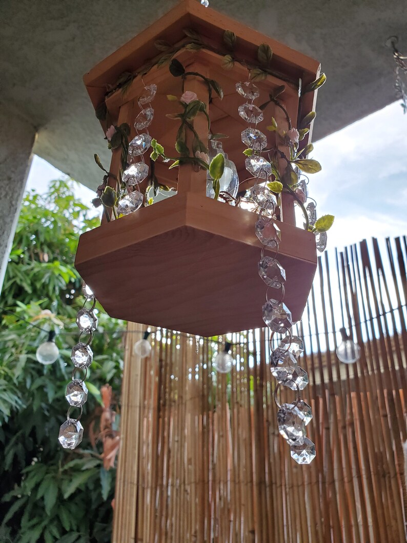 Suncatcher Birdhouse Ornament Crystal Suncatcher Outdoor Etsy