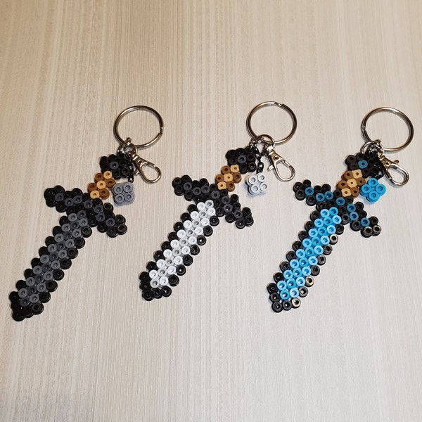 Perler Bead Keychain Etsy