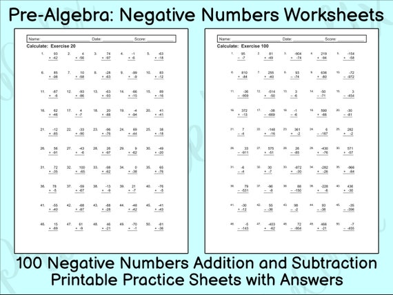 Christmas math worksheets negative numbers