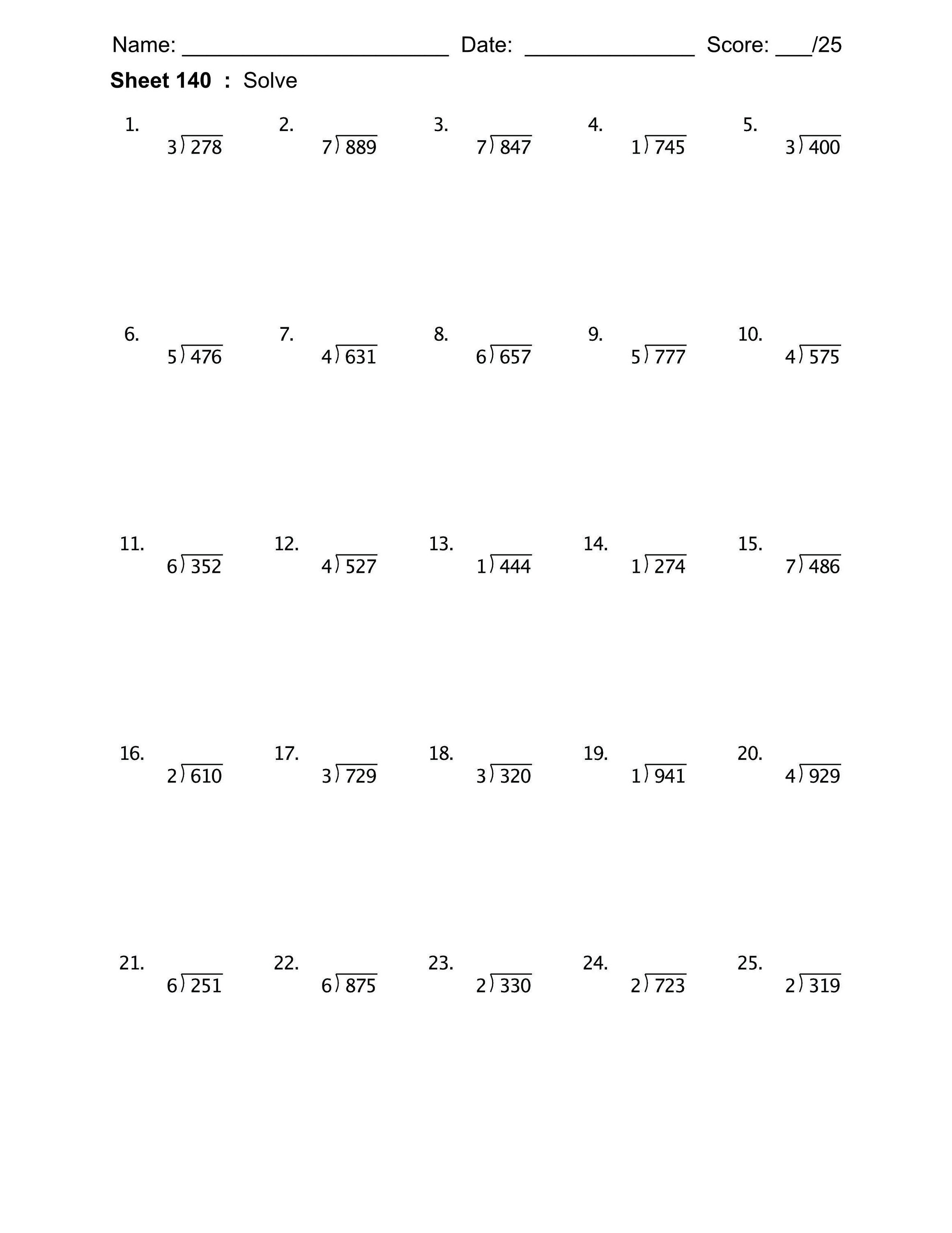 Multiplication and division worksheet 192 practice sheets etsy