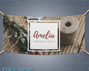BANNER PARA ESPECTÁCULOS - Banners personalizados de feria artesanal - Resistente a la intemperie y al desgarro