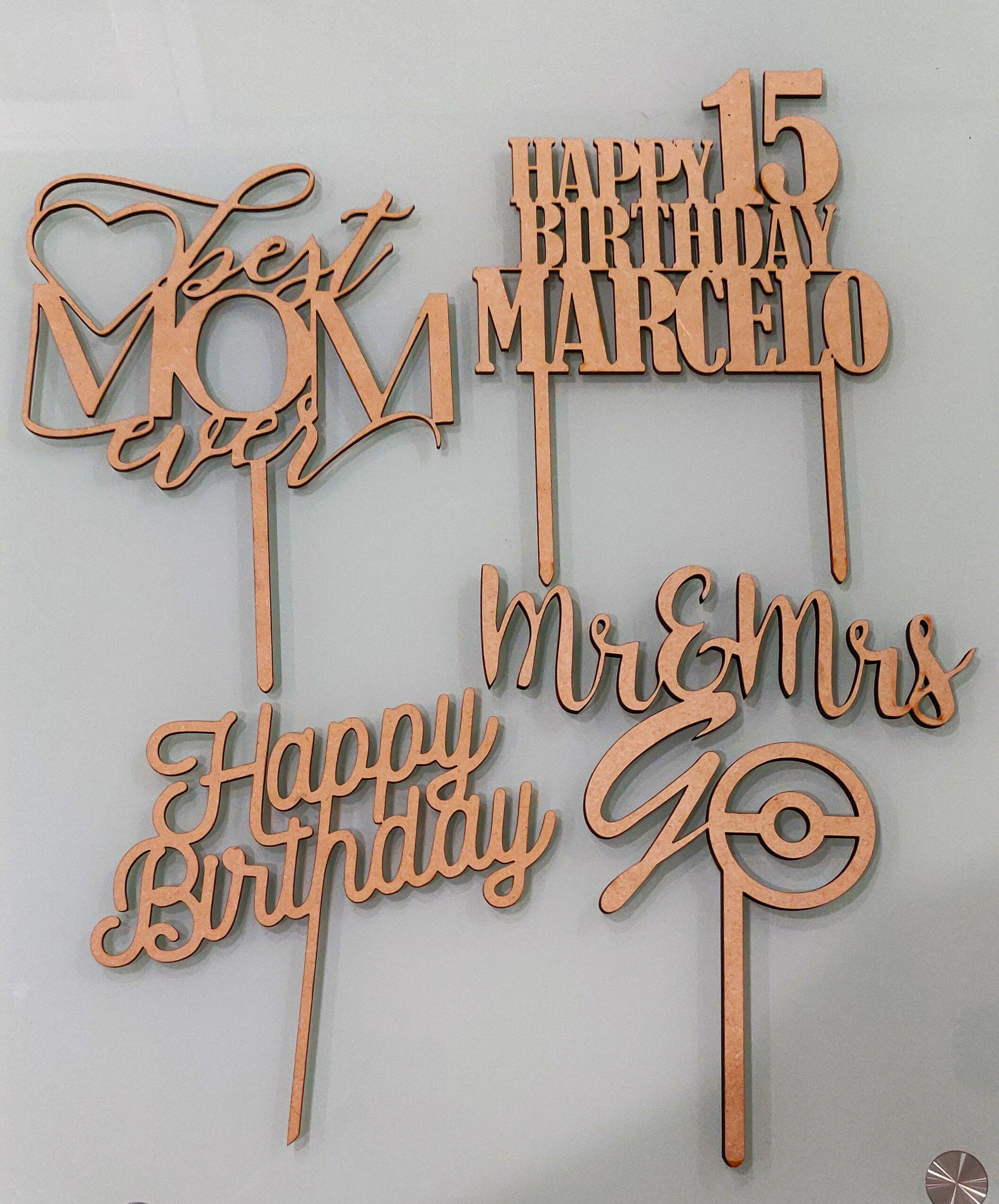 Cake Topper Wood Cake Topper Custom Cake Topper Birthday Etsy