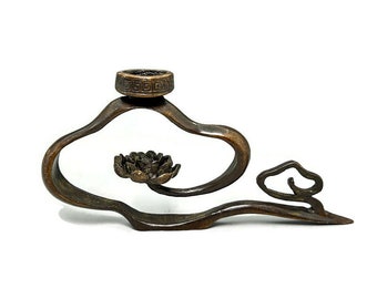 Metal Auspicious Cloud Backflow Incense Holder: Yoga Meditation Decor