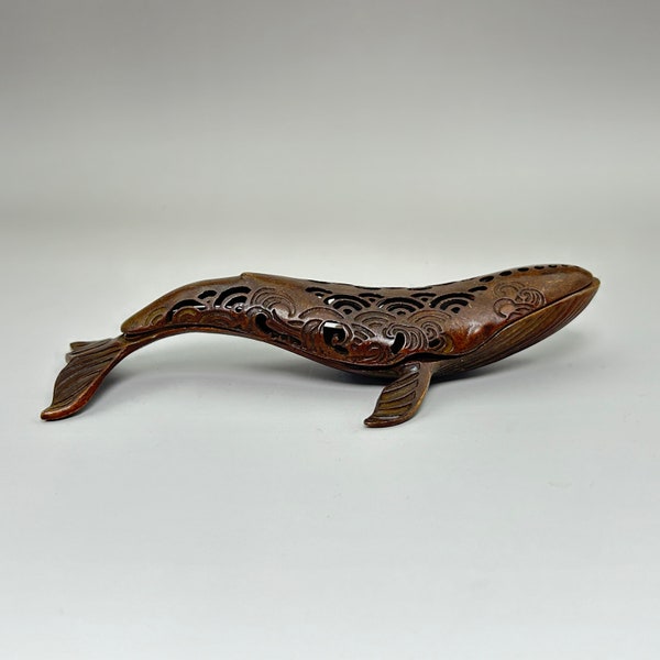 Metal Whale Incense Burner:Classical Aromatherapy Meditation Tool