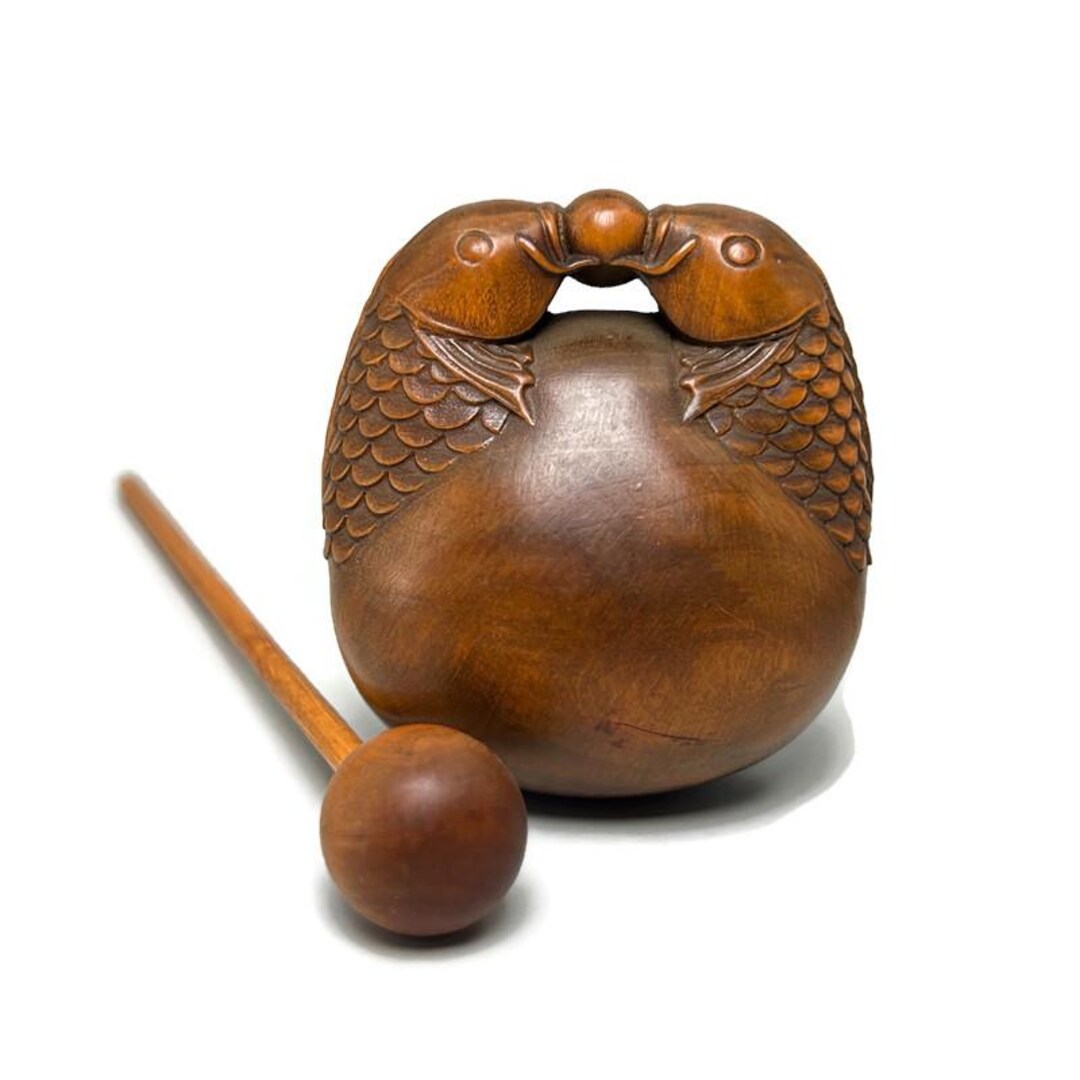 Boxwood Mokugyo: 2-fish Muyu - Buddhist Percussion Instrument - Etsy