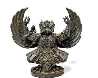 Metal Garuda Statue,Decorative Sculptures Tantric Buddhism, Exquisite Healing Sculpture