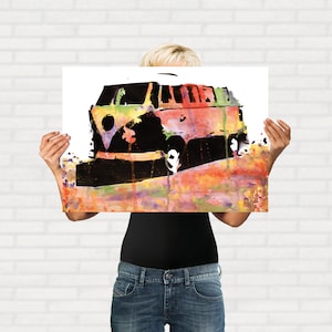 VW Kombi Printable Art, Retro VW Bus Wall Decor, Digital Download Camper Van Poster, Surf Van Art Print, Printable Art, Digital Print
