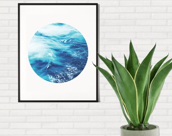 Printable Ocean Art, Printable Surf Decor, Wave Art Print, Ocean Wall Decor, Printable Wall Art, Digital Wave Photo, Instant Download