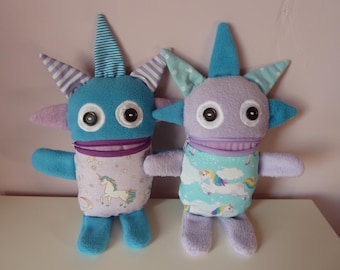 Zorgenmonster Maat S EENHOORN * Knuffelvriendje Zorgeneter