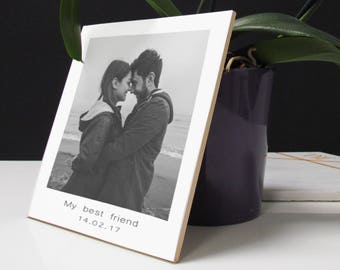 Personalised Ceramic Photo Tile | Personalised Photo Keepsake | Fathers's Day Photo Tile  | Ceramic Photo Stand | Mother's Day Gift