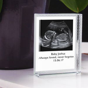 Personalised Printed Memory Photo Gift | Custom Clear Display Picture Stand Crystal Clear Customized Keepsake | In Memory Of Photo Gift