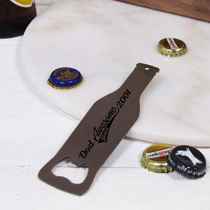 Personalised Bottle Opener for Father&#39;s Day | Metal Bottle Opener | Awesome Dad Father&#39;s Day Gift | Home Bar Man Cave Gift | Beer Lover