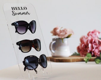 Personalised Acrylic Sunglasses Holder | Personalised Sunglasses Stand | Glasses Organiser | Birthday Gift | Summer Holidays | Father's Day