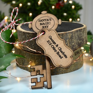 Personalised Christmas Eve Santa Key | Christmas Eve Key or Father Christmas | Magic Santa Key | Handcrafted Christmas Accessory
