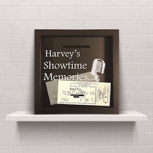 Personalisierte Konzertkarten-Sammelbox | Personalisierte Ticket Stub Box | Ticket Display Box | Date Night Tickets | Geschenk zum Vatertag