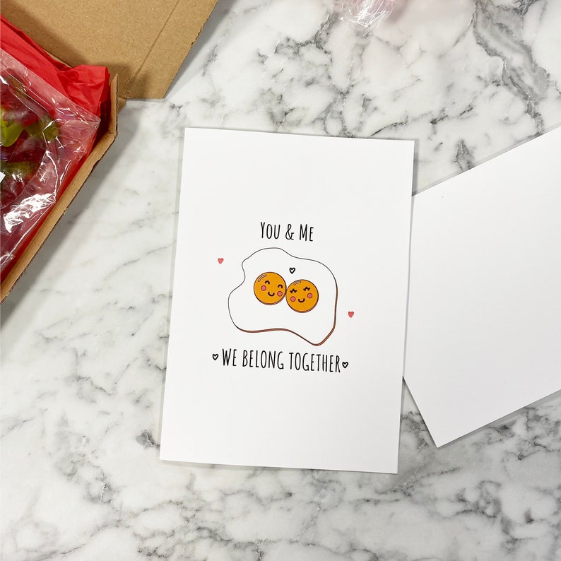Cute You and Me Belong Together Valentine's Card Card Etsy