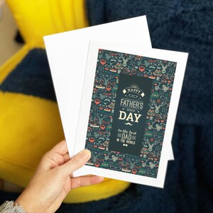 Hipster Papa Vatertagskarte | Karte zum Vatertag | Karte für Papa | Personalisierte Vatertagskarte | Opa Karte | Schritt-Dad-Karte