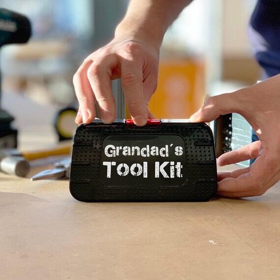 Mini Tool Kit Ideal for Gift. Personalised Dad, Grandad Present 