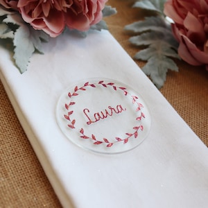 Acryl bruiloft gastentafel couverts | Rose goud thema bruiloft plaatsnamen | Elegant roségouden bruiloftsdecor | Bruiloft ontbijt