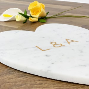 Engraved marble cheeseboard for couples wedding anniversary gift