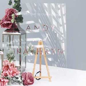 Welcome To Our Wedding Clear Acrylic Sign | wedding signage | Welcome acrylic Wedding sign | custom wedding sign|modern acrylic wedding sign
