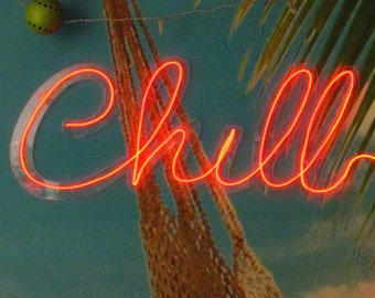 Chill Neon Sign | Neon Wall Art | Chill Wall Decoration | Gifts for the Home | Home Bar | Man Cave | Chill Area | Chill Bedroom | Game Room