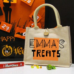 Personalised Halloween Trick or Treat Bag | Trick or Treat Halloween Bag | Personalised Halloween Sweet Bag | Kids Halloween Sweet Haul
