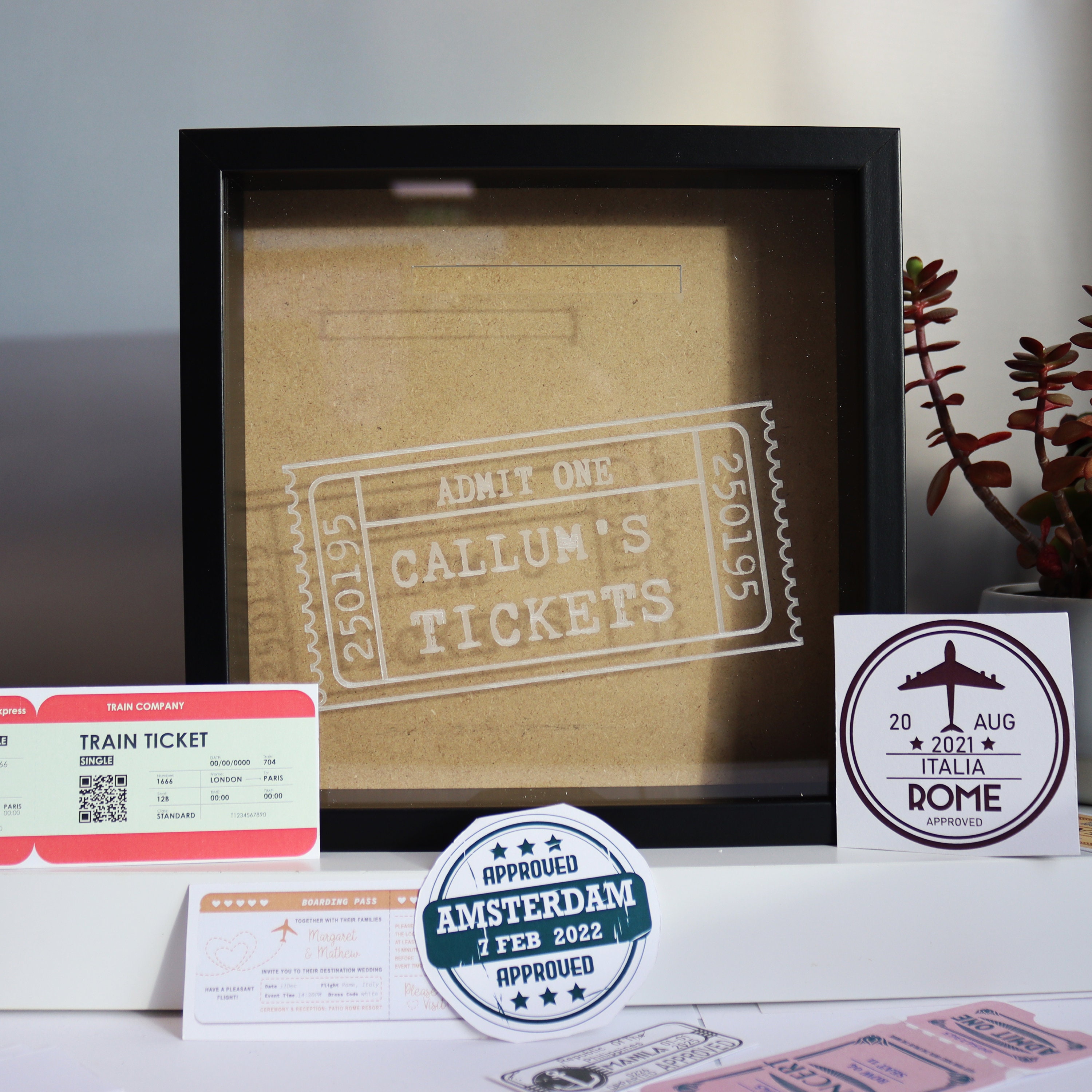 Personalised Ticket Collection Box | Cinema Gig Ticket's