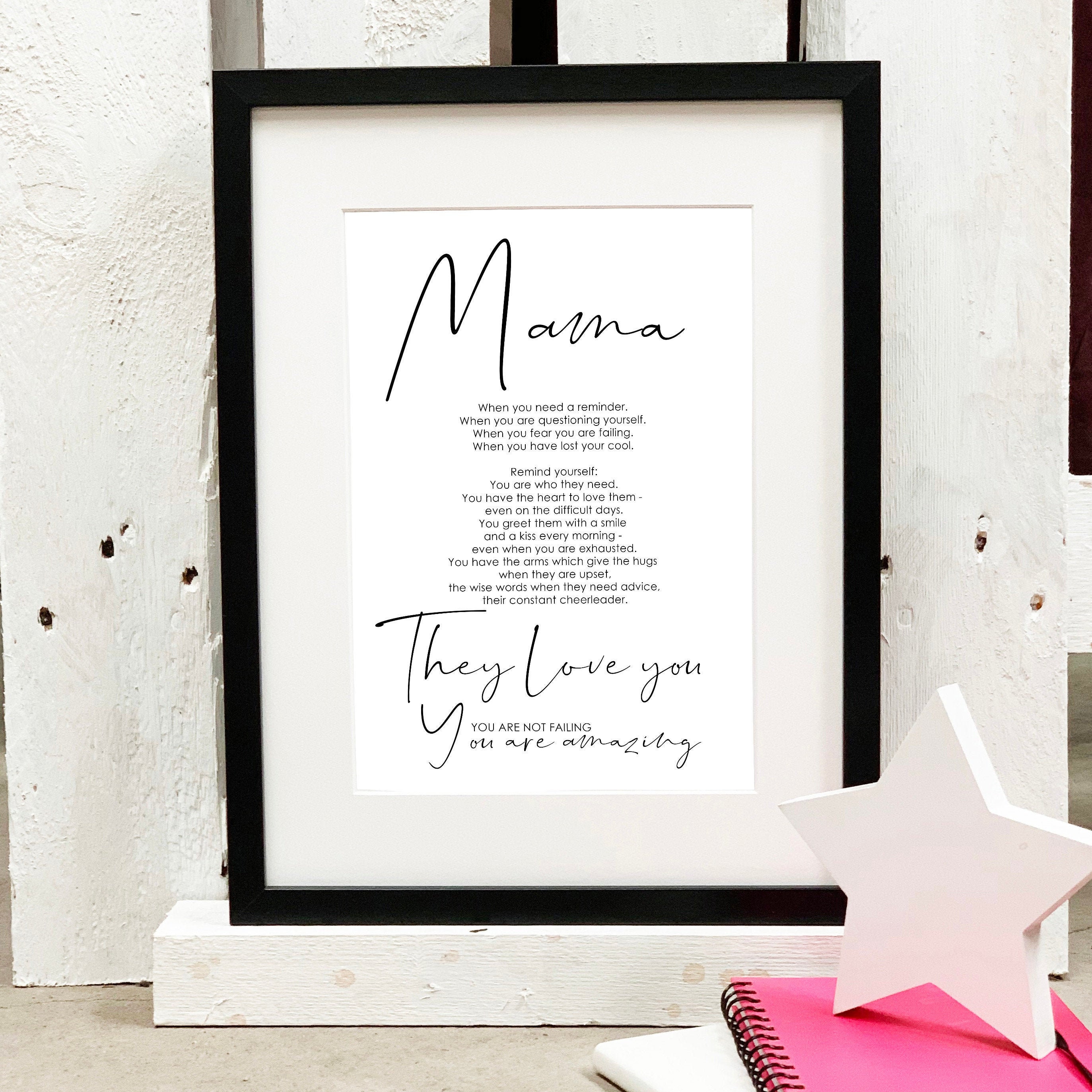 Personalised New Home/ Thinking Of U/ Thank you/ Best Mum/ Birthday Framed Gift Personalised New Home/ Thinking Of U/ Thank you/ Best Mum/ Birthday Framed Gift