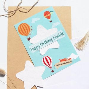 Planta una tarjeta de cumpleaños estrella / tarjeta de cumpleaños de papel de semilla / tarjeta plantable personalizada / tarjeta de saludos de semillas amigables con la tierra / tarjeta de cumpleaños