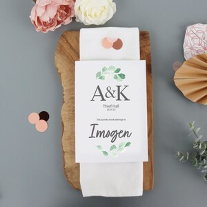 Wedding Activity Pack Children Botanical | Personalised Activity Book for Wedding | Customised Wedding Activity Books for guests to Enjoy