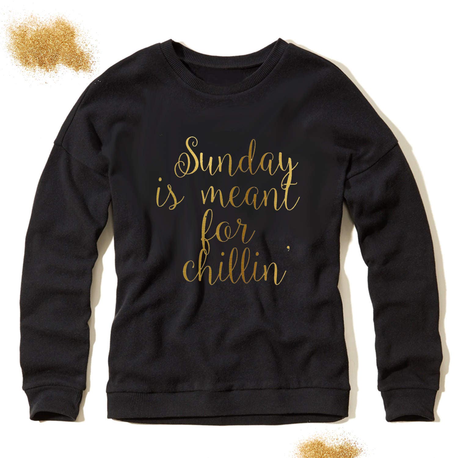 Image of Sunday Is Meant For Chillin' Sweatshirt, Chillin Jumper, Comfy Loungewear, Baggy Jumper