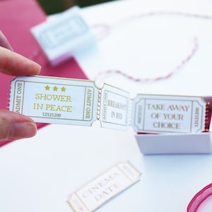 Personalised Treats Gift Tokens | Treat Ideas Gift | Date Ideas Gift | Mother&#39;s Day Gift from Children | Partner Treat Tickets