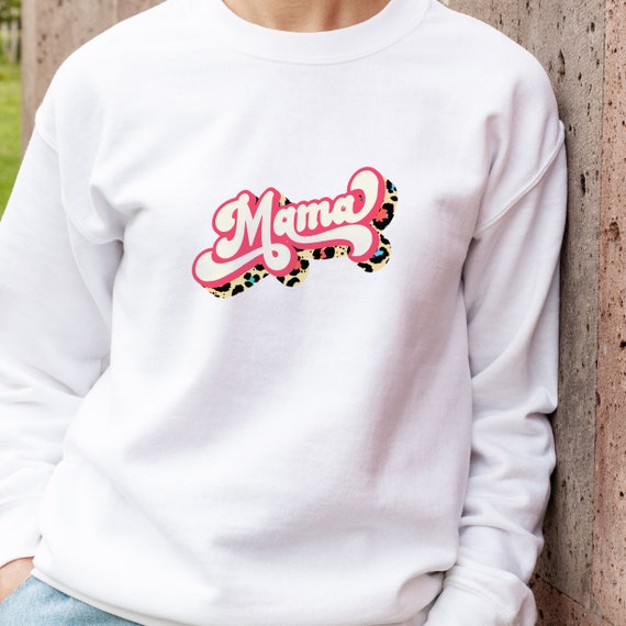Mama Sweatshirt Leopard Print New Mum Gift Mother s Day Mama