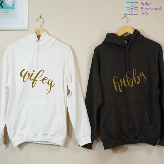 Wifey hubby sweatshirts Clearance
