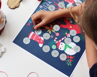 Personalised Scratch Off Activity Advent Calendar | Scratch off advent calendar | Activities Advent Calendar | Paper Advent Calendar