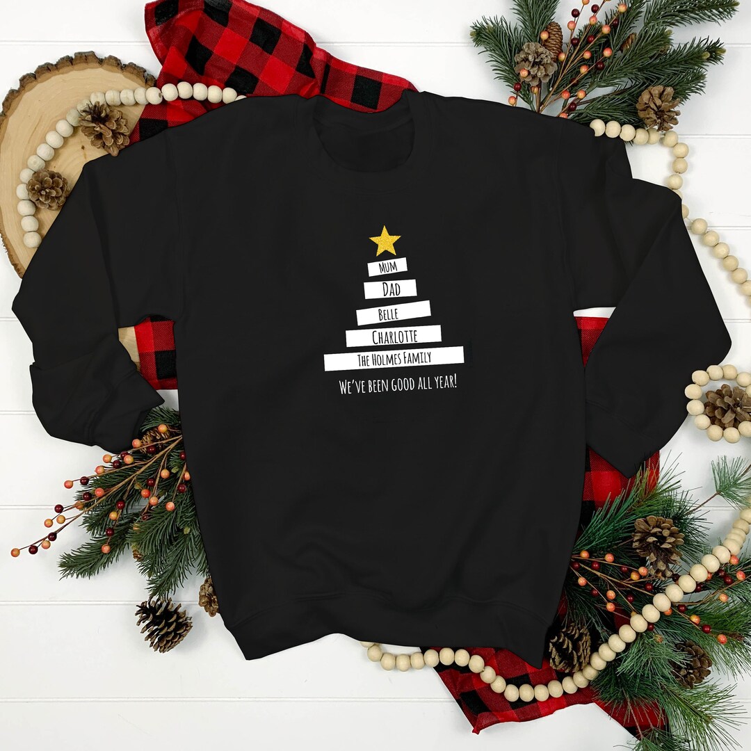 De Pull De Noël Familial Personnalisé Noms De Membres De Famille Christmas Jumper | | Du Jour Du Pull De Noël Cadeau De Nom De Famille Festif - France