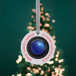 Santa Cam Tree Decoration | Elf Surveillance Camera Bauble | Childrens Christmas Camera Bauble | Santa Is Watching Christmas Tree Decoration