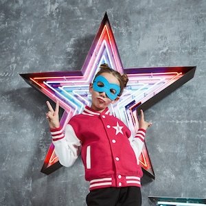 Chaqueta Kids Star Varsity, Chaqueta Varsity Personalizada para Niños, Chaqueta De Hombre Carta Para Niños, Ropa De Baile, Chaqueta De Porrista, Chaqueta Infantil Varsity