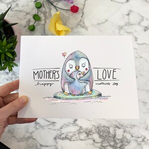 Pinguïn knuffel Moederdag | Moederdagkaart | Pinguïnkaart | Moederdag oma | Moederdag oma | Moederdag 2025