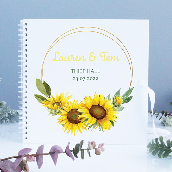 Sunflower Guest Book Etsy