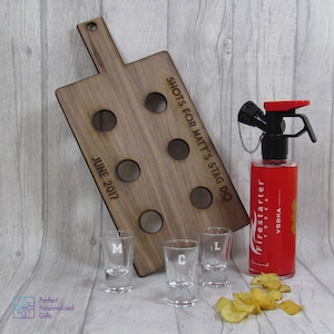 Personalised Shot Paddle Board, Vodka Shots, Vodka Gift, Shot Glasses, Birthday Shots, Big Birthday, 18th, Night Out, Party Shots
