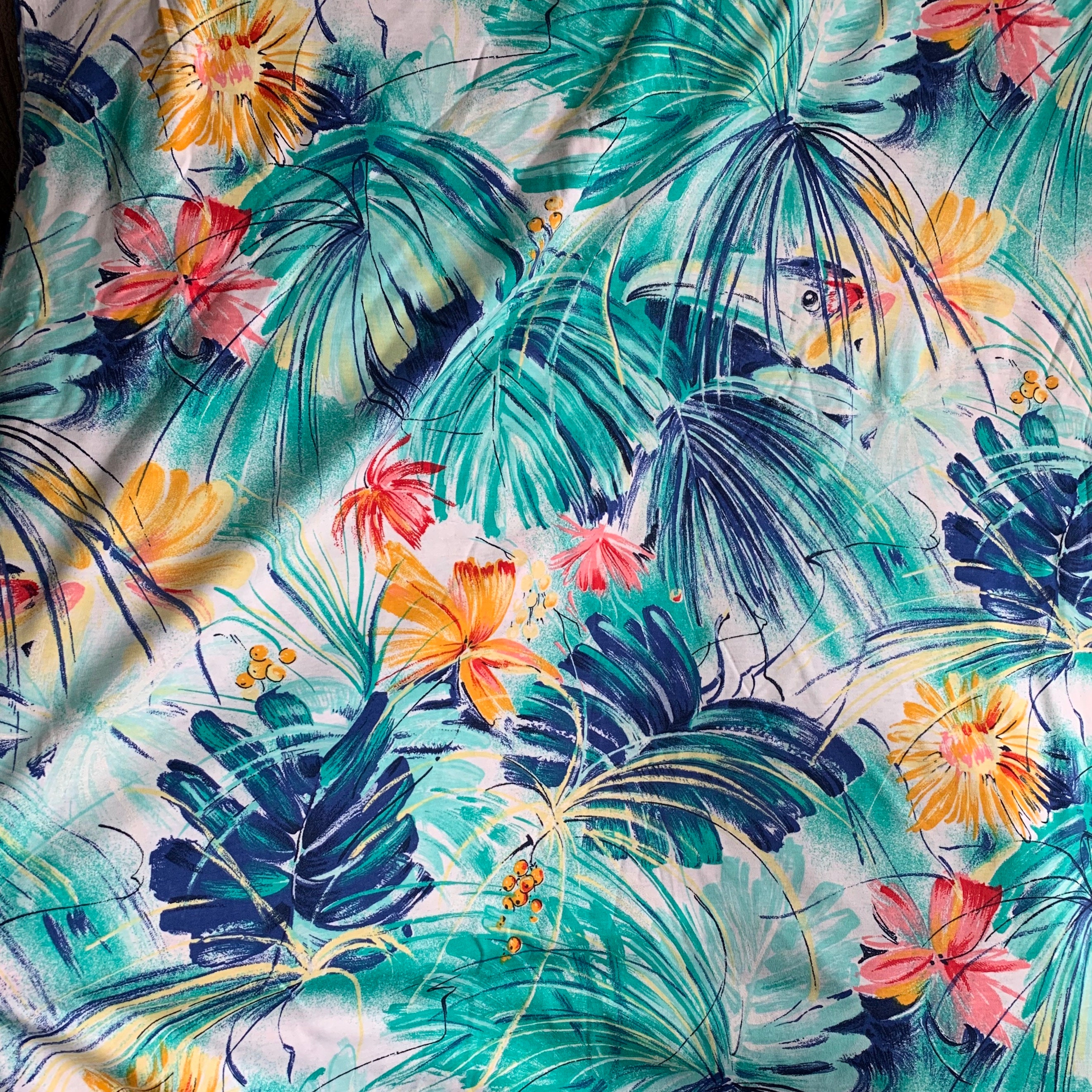 Stretchy dress fabric with an Hawaiian vibe | Etsy