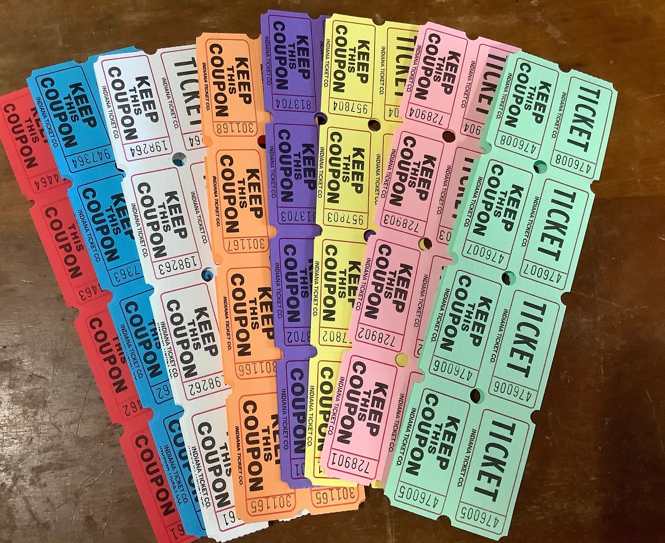 80 MultiColored Tickets / Junk Journal Supplies Etsy