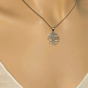 Am Israel Chai Necklace with Star of David Pendant - Jewish Jewelry, Support for Israel , Hebrew Pendant Silver Necklace for women