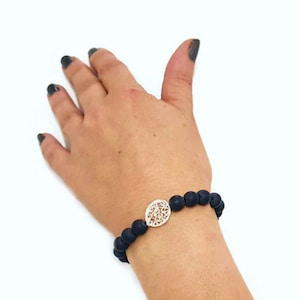 Shema Israel Bracelet for Women, Shma  Onyx Black Beaded Kabbalah jewelry, Contemporary Beads Wrap, Silver Hebrew Prayer, Jewish jewelry